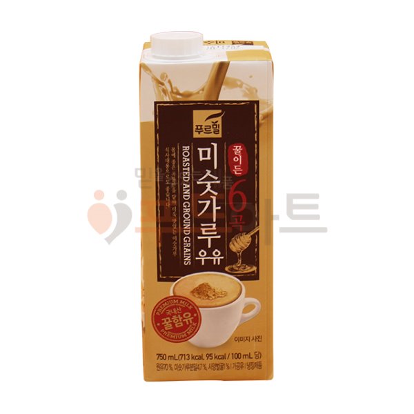 [푸르밀] 꿀이든 6곡 미숫가루 우유 750ml/멸균우유