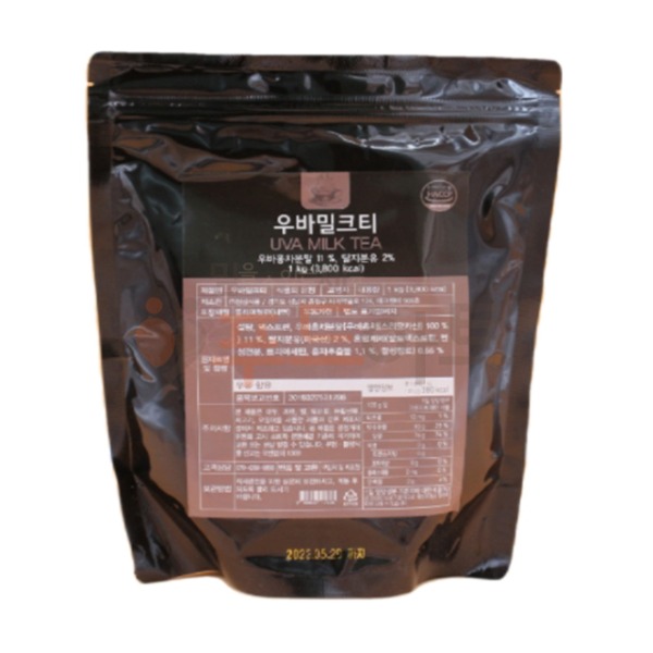 정심식품 우바밀크티 분말 1kg/밀크티/우바