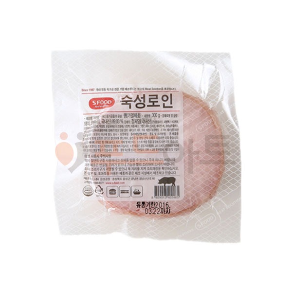 에쓰푸드 숙성로인 슬라이스 300g/등심/햄/SFOOD