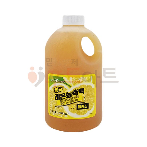 흥국 레몬 농축액 플러스 1.5L/에이드/베이스/스무디/퓨레/과즙