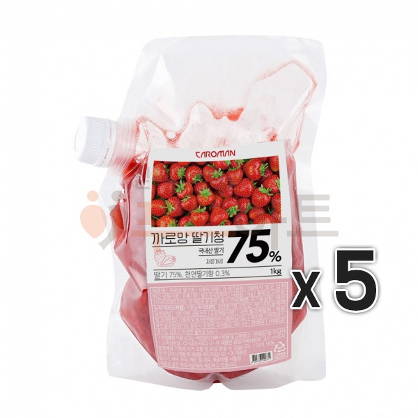 까로망 딸기청 1kg 5개 냉동과일청 / 업체발송상품